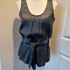 TORY BURCH Steel Gray Sleeveless Tunic BlouseSZ 8